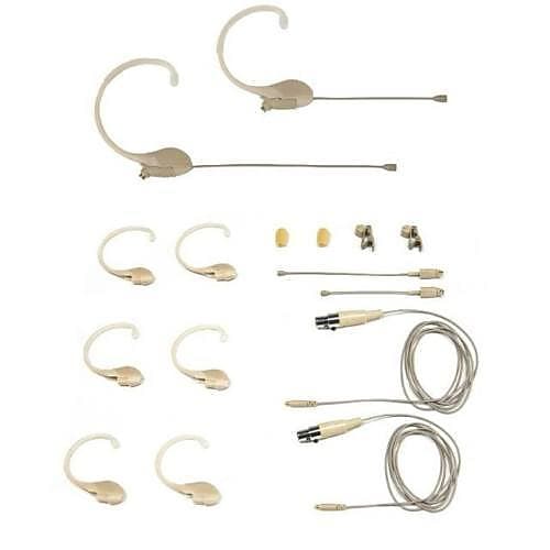 2 OSP HS10 Tan Earset Mics 1 Long & 1 Short Boom for Mipro Wireless Systems image 1