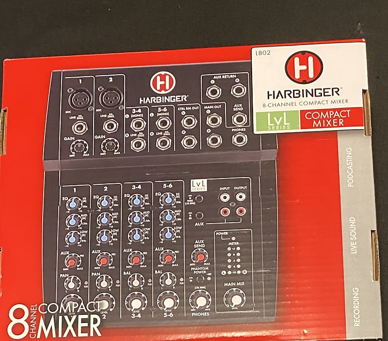 Harbinger L802 8channel mixer Reverb