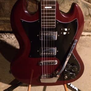 Vintage Lyle SG 1960s Electric Guitar in Heritage Cherry image 8