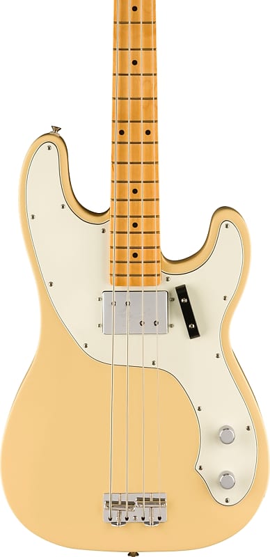 Fender Vintera II '70s Telecaster Bass Guitar, Vintage White w/ Deluxe Gig Bag image 1