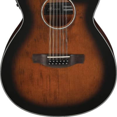 Ibanez AEG5012DVH 12 String Acoustic Electric Guitar in Dark Violin Sunburst image 1