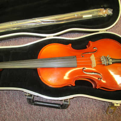 Leon Aubert Strad Model 3/4 size violin with case and bow Made in Romania image 2