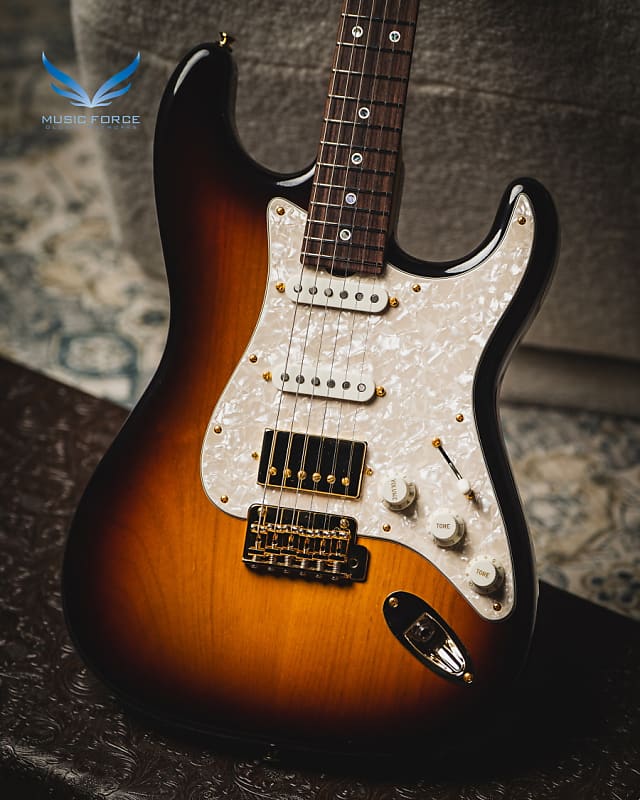 Don Grosh 30th Anniversary Limited Edition NOS Retro SSH-59 Burst w/Highly Figured 5A Roasted Birdseye Maple Neck, Indian Rosewood Fingerboard & Gold Hardware image 1