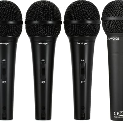 Behringer XM1800S Dynamic Vocal & Instrument Microphone (3-pack)  Bundle with Behringer XM8500 Cardioid Dynamic Vocal Microphone image 1