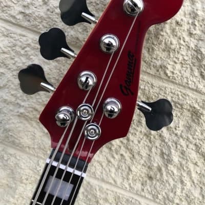 GAMMA Custom Bass Guitar P521-03, 5-String Alpha Model, Valencia Red image 12