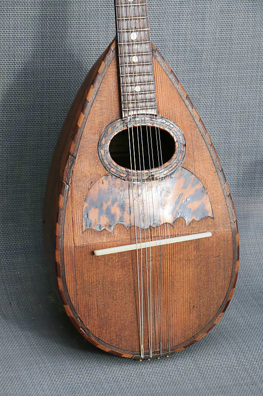 MANDOLIN ANTIQUE ITALIAN BOWLBACK ‘IL GLOBO’ 1890s ITALY image 1
