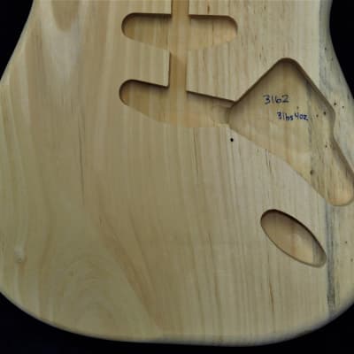 2 Piece AGED Pine Strat Style Stratocaster Hardtail body - 3lbs 4oz #3162 - image 4
