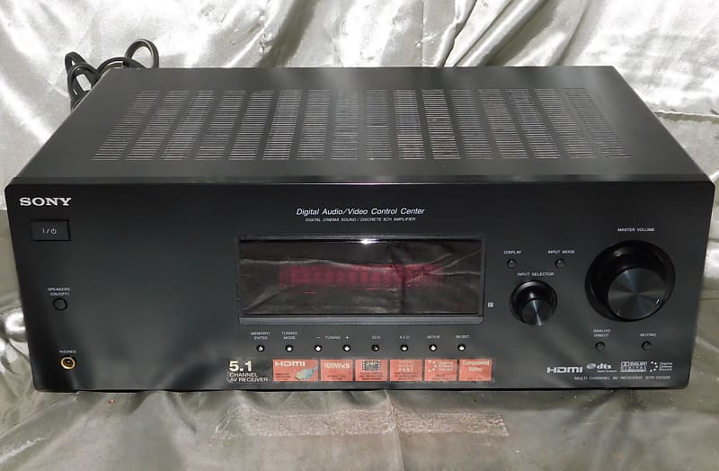 Sony STR-DG520 receiver with remote and antenna  			