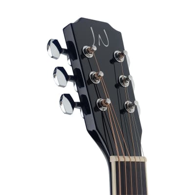 JN Guitars Thin Body James Neligan Acoustic Auditorium Guitar - Black - BES-A BK image 3