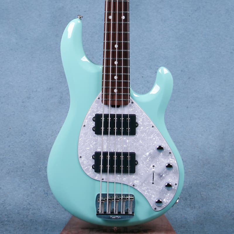 Ernie Ball Music Man Stingray 5 HH Electric Bass Guitar - Laguna Green - K01832-Green image 1
