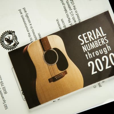 MARTIN GUITAR LIMITED LIFETIME WARRANTY BOOKLET INSERT ACOUSTIC CASE CANDY BOOK SERIAL NUMBERS THROUGH 2020 image 2