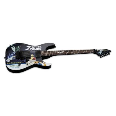 ESP LTD Kirk Hammett Signature KH-WZ White Zombie Electric Guitar (Black with Graphic) image 3