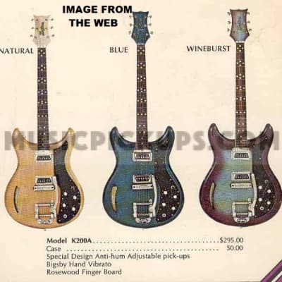 Kustom K 200 Late '60's SEE DETAILS! Cool guitar, GREAT DEAL! psychedelic WINEBURST (please read all image 15