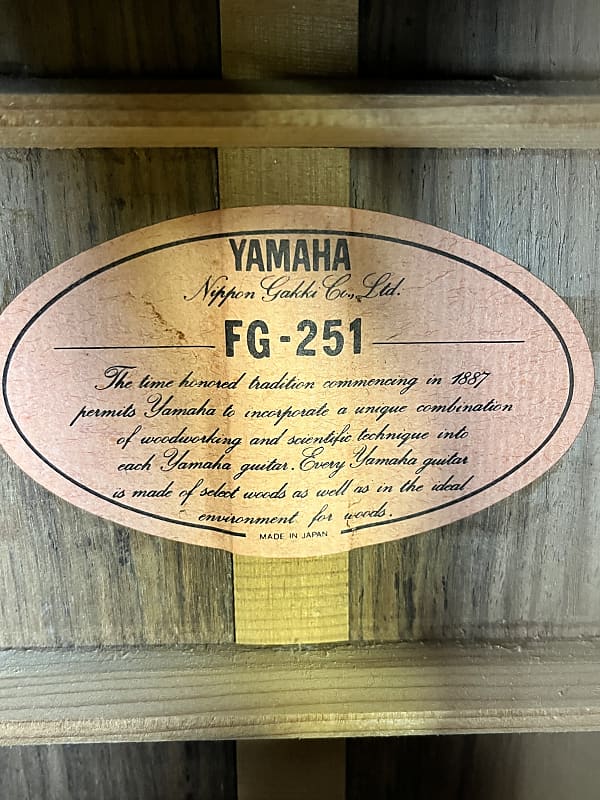 Yamaha FG-251 MIJ Vintage Japan Orange Label Domestic Model