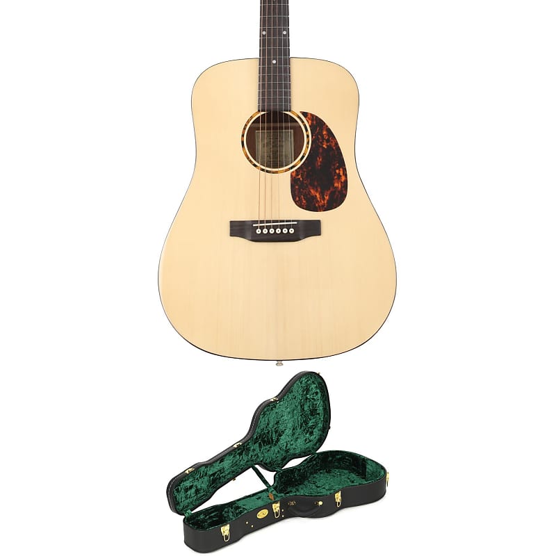 Recording King RD-G6 Dreadnought Acoustic Guitar and Hardshell Case -  Natural