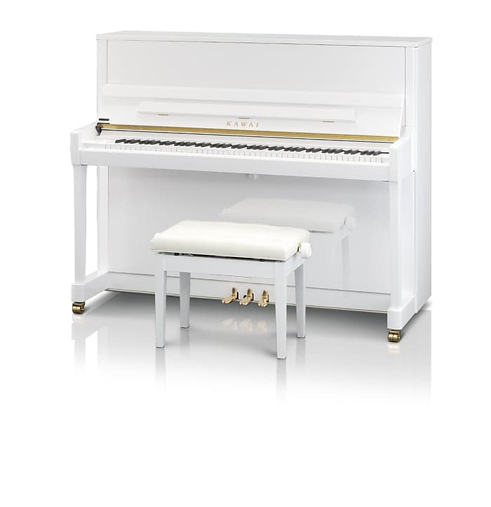 Kawai K300 Upright Piano White Polish image 1