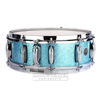 Gretsch Brooklyn Snare Drum 14x5 10-Lug Turquoise Sparkle image 4