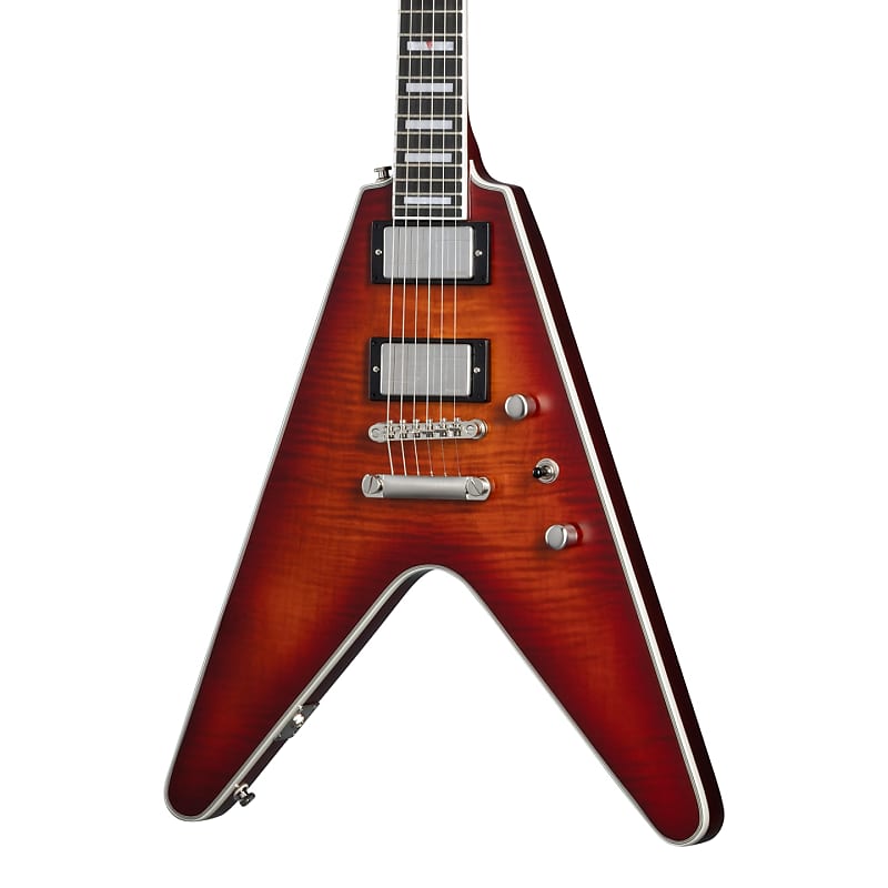 Mint Epiphone Flying V Prophecy Aged Bengal Tiger Burst w/bag image 1