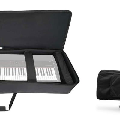 Rockville 88 Key Slim Padded Rigid Keyboard Gig Bag Case For KORG GrandStage 88