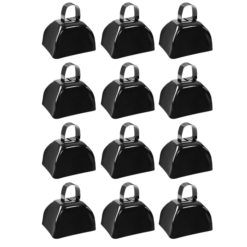 24 Pcs Metal Cowbell Noisemakers with Handles, Cow Bells Noise Makers for  Sporting Events 3 Inch, Bulk Cheering Cowbell with Handle for Football  Games