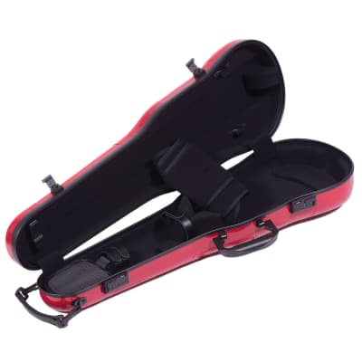 Gewa Gewa Air 1.7 Shaped Red Violin Case with Black Interior image 2