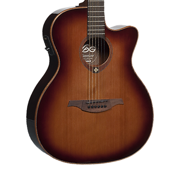 Lag T100ACE-BRS Tramontane Acoustic-Electric Guitar Brown Sunburst image 1