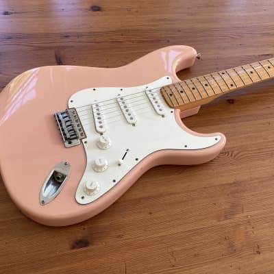 Maya Stratocaster (no Fender) lawsuit era Electric Guitar 1970s Shell Pink image 9
