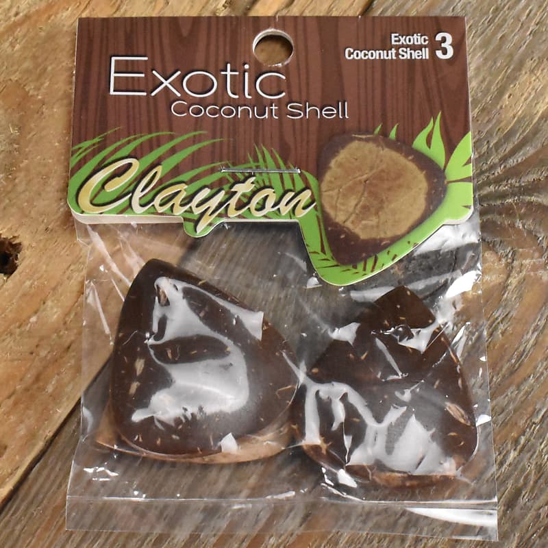 Clayton Exotic Coconut Shell Guitar Picks - 3 Pack - CHS | Reverb