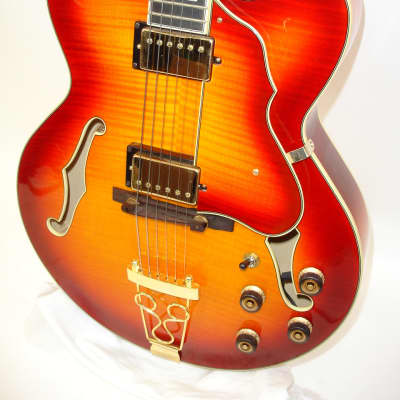 Ibanez Artstar AF155 Hollowbody Electric Guitar, Aged Whisky Burst w/ Case image 3