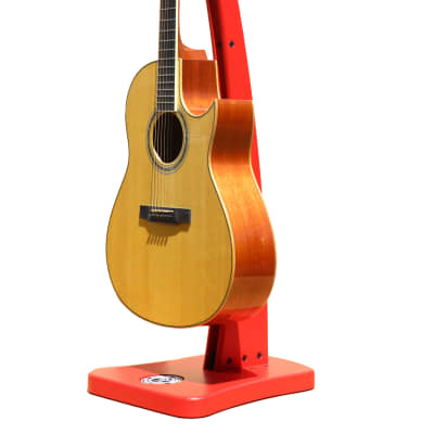Form Factor Audio Single Guitar and Bass Stand GS1-FFR Original Red Textured Paint Solid Coating for sale