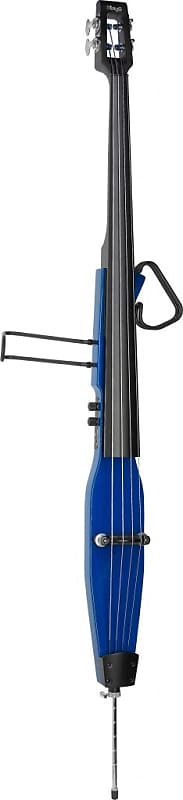 Stagg 3/4 electric double bass w/ gigbag, transparent blue image 1