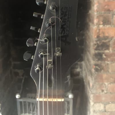 Single Cut style Asking Alexandria guitar 1990’s Black Asking Alexandria branding image 3