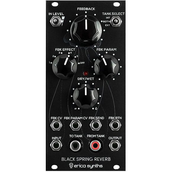 Erica Synths Black Spring Reverb Eurorack Module w/ 7 DSP Feedback Effects 12HP image 1