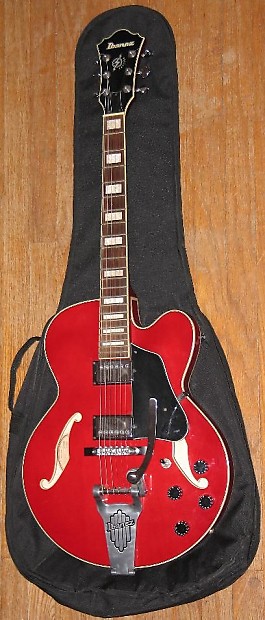 Ibanez Artcore Archtop Electric AFS-75T Cherry Red 2004 Bigsby Style Tremolo Excellent w/ Gig Bag image 1