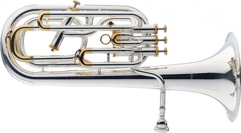 Levante Professional Bb Baritone, 4 Monel pistons (3+1), Gold trim kit image 1