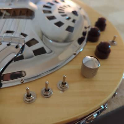 Custom Ghost Saddle MIDI Lapsteel Resonator Dobro/Weissenborn Guitar image 5