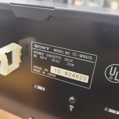 Sony TC-WR670 Stereo Cassette Deck  Black image 9