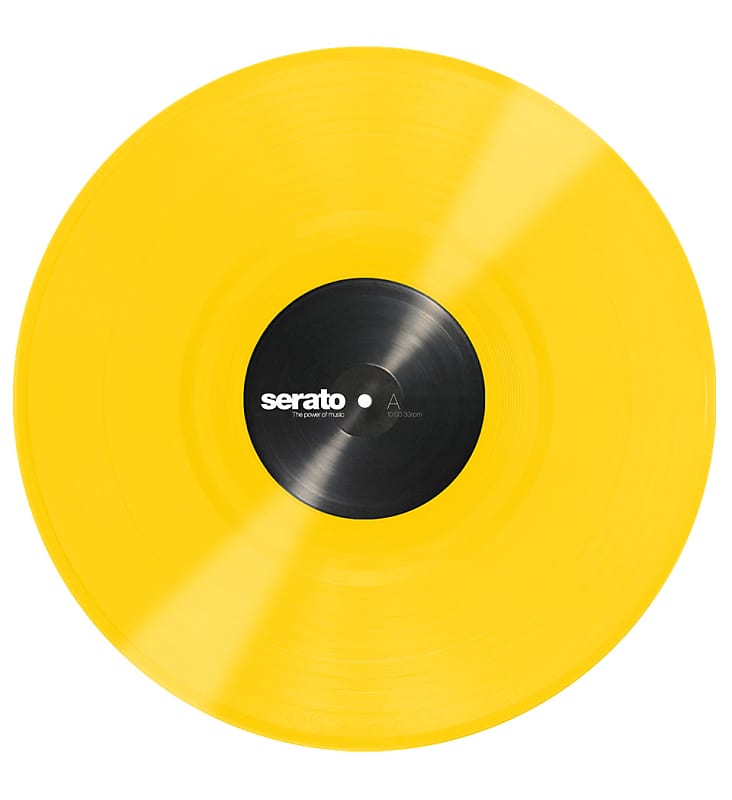 Serato SCV-PS-YEL-OV 12" Yellow Control Vinyl Pressing for Serato DJ Pro (Pair) image 1
