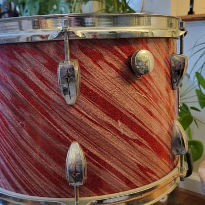 Kawai & Sons Red and Silver Sparkle 13x9 tom. 70's  - Red and Silver sparkle image 2