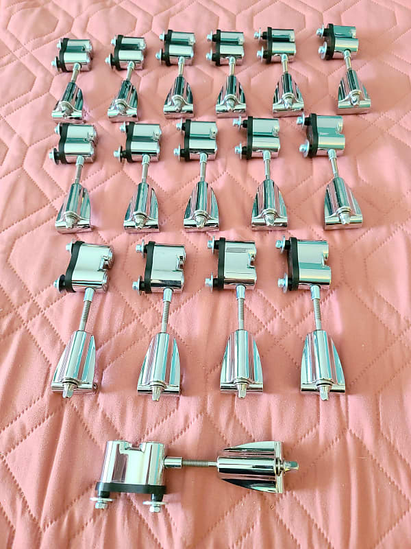 Set of 16 PDP Concept Series duel turret bass drum lugs, Reverb