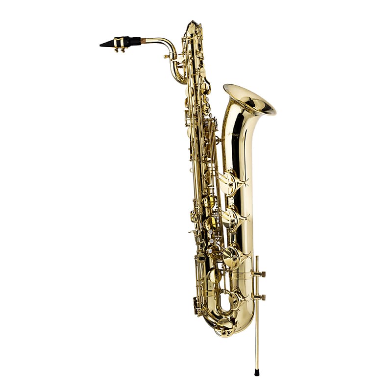 Stagg LV-BS4105 Key of Eb Baritone Saxophone w/Flight Case, Mouthpiece, Reed, Ligature, Cap, & Swab image 1