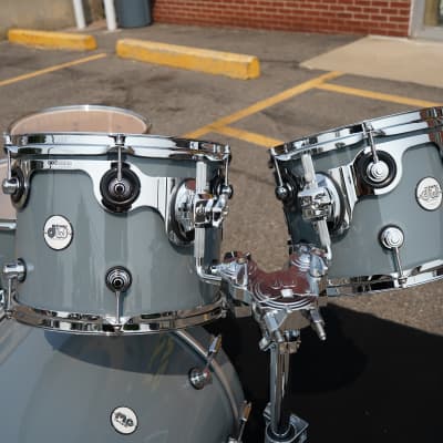 DW Design Series 6pc Shell Pack || Steel Gray Lacquer || Maple Shell/10''/ 12"/14"sn. /16''/18''/22" image 8