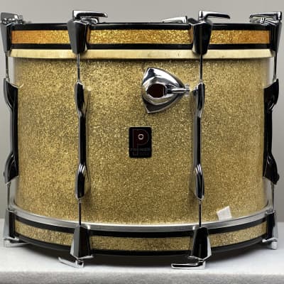 Premier 18/12/14/14/5x14" 1960's VIDEO Vintage "C58" Gold Sparkle Drum Set - Owned by Charlie Persip image 7