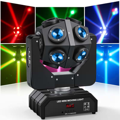 Moving Head Dj Lights,7 X 8W Rgbw Stage Lighting Mini Moving Head