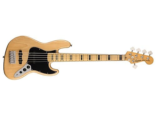 Squier Classic Vibe '70s Jazz Bass V 5-String Bass Guitar (Natural) image 1