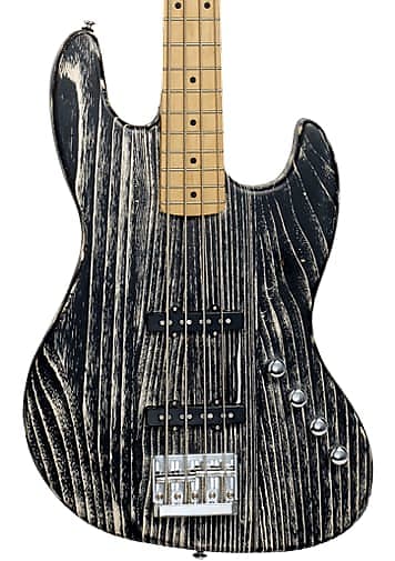 Michael Kelly Guitars, Element 4 Open Pore Trans Black, Maple Fretboard, MKO4OBKMRC image 1
