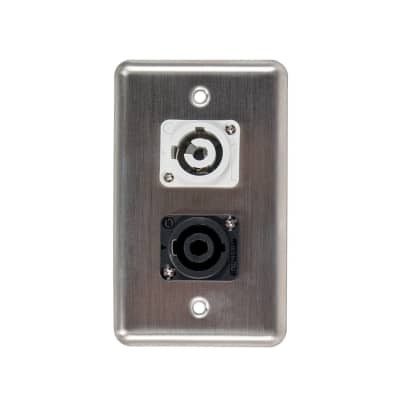 OSP D-2-1PCB1SP Duplex Wall Plate w/ 1 Powercon B and 1 Speakon image 1