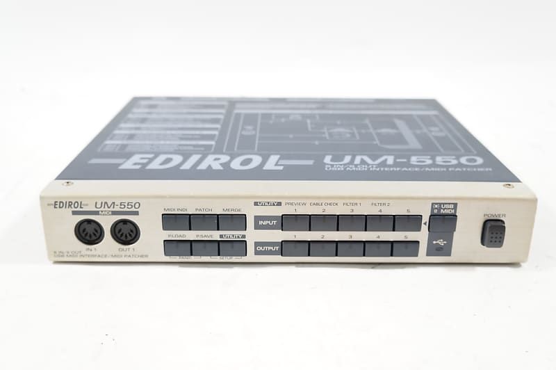 Edirol UM-550 Roland 5 IN / 5 OUT USB MIDI Interface PatchBay w/ 100-240V  PSU
