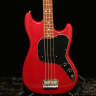 1982 Fender Musicmaster Bass with original case - Transparent Red, Made in USA