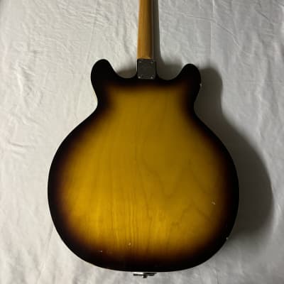 Ventura Hollowbody Electric Guitar Modified MIJ Japan 1970s - Tobacco Sunburst image 10